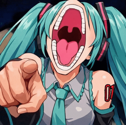 Hatsune Miku Laughing GIF