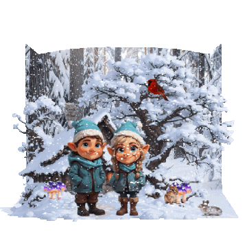 Winter Falling Snow Sticker
