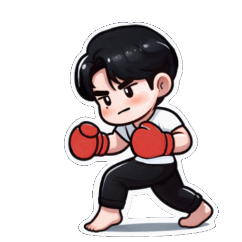 Boxing Fighting Sticker