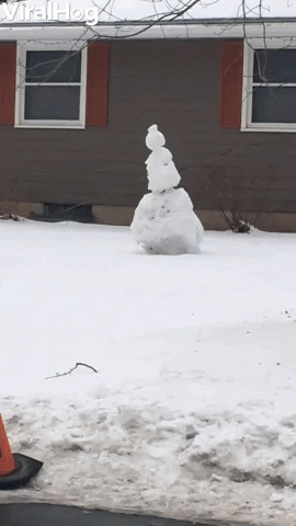 Snow Sculpture Steals Snowmans Spotlight GIF by ViralHog
