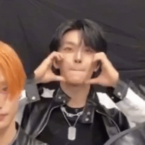 Heart Black Hair GIF
