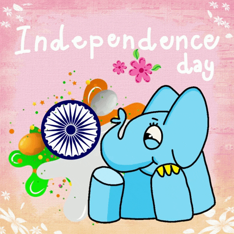 Independence Day Elephant GIF by Digital Pratik