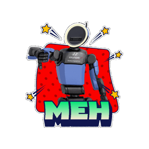 Meh Boston Dynamics Sticker by Hyundai