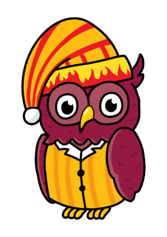 Sleepy Night Owl Sticker by Illinois Lottery