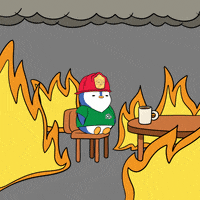 This Is Fine Hot Coffee GIF by Pudgy Penguins