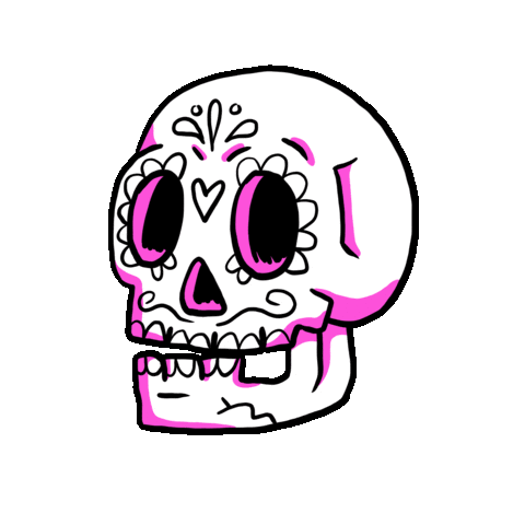 Day Of The Dead Rock Sticker by Lazy Daisy Kennedy