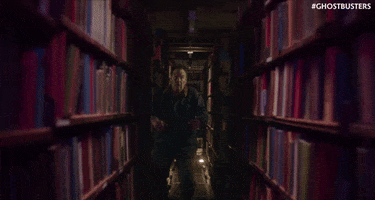 Scared Library GIF by Ghostbusters