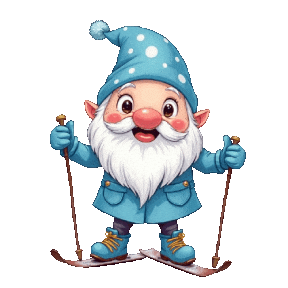 Winter Skiing Sticker