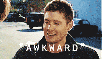 awkward dean winchester GIF