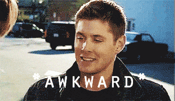 Awkward Dean Winchester GIF