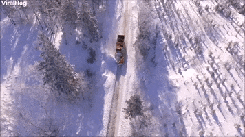 Snowplow Clears Deep Heavy Snow After Storm GIF by ViralHog