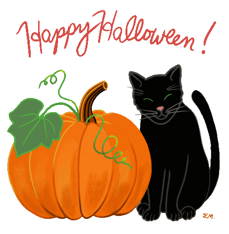 Trick Or Treat Halloween Sticker by EleMcKayArtist