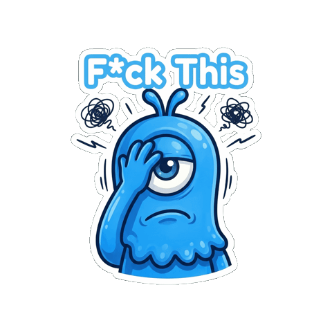 Angry Over It Sticker by Momo & Tulus