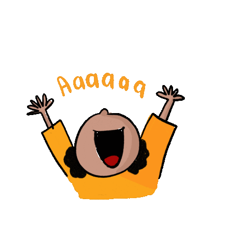 Excited Sticker