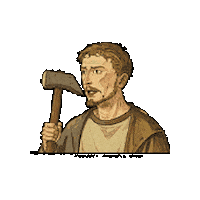 Man Axe Sticker by lilianstolk