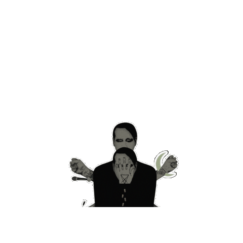 Marilyn Manson Sticker by Blvvsh Studio