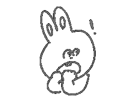 Shocked うさぎ Sticker