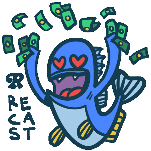 Fish Fishing Sticker by recast market