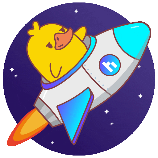 Send It To The Moon Sticker by FOMO Duck