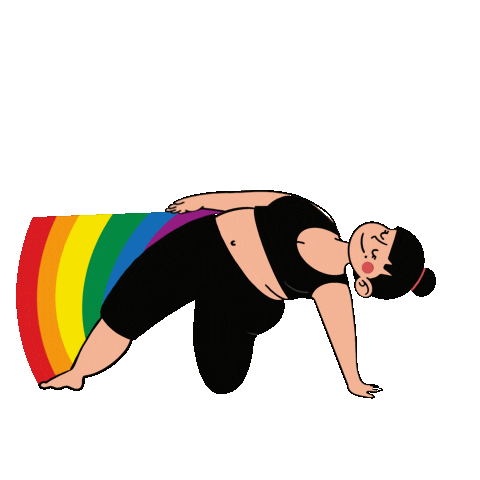 Rainbow Yoga Sticker