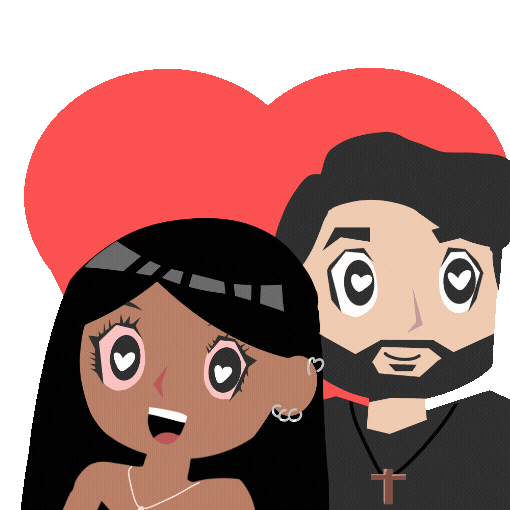 In Love Corazon Sticker