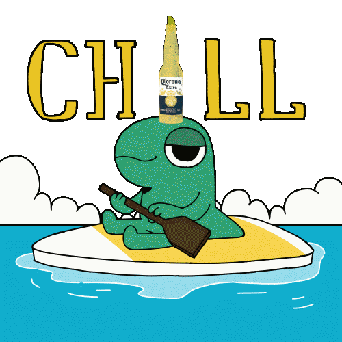Chill Corona Sticker by Incrediville