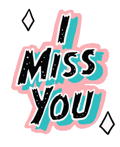 Miss U Love You Sticker by Fox Fisher