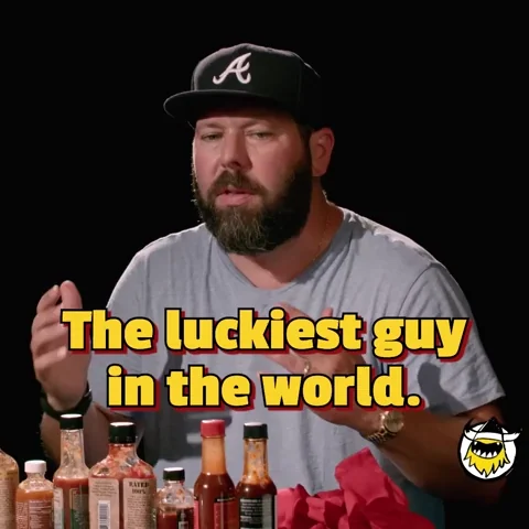 Bert Kreischer Hot Ones GIF by First We Feast
