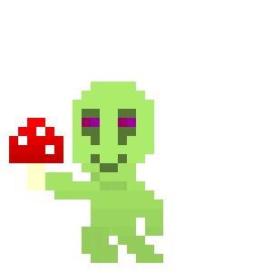 Magic Mushroom Pixel Sticker