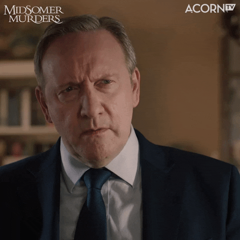 Midsomer Murders Reaction GIF by Acorn TV