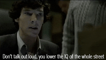 sherlock don't talk out loud GIF