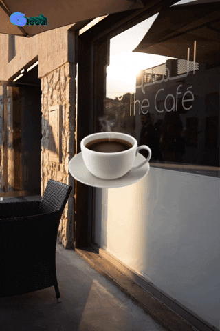 Coffee shop exterior on the sunset, picture was taken by Olga Nayda