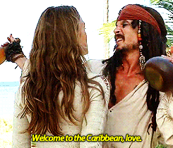 johnny depp keira knightley pirates of the caribbean jack sparrow GIF