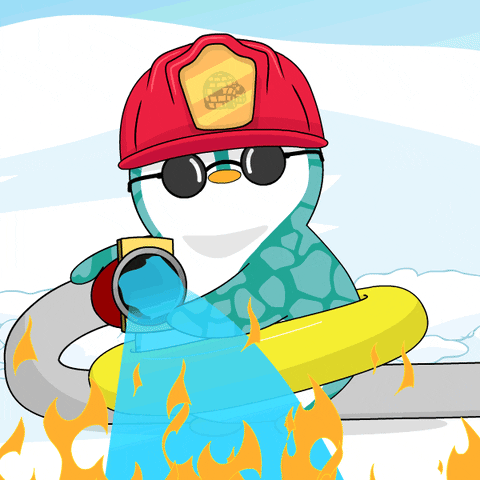 Fire Department Burn GIF by Pudgy Penguins