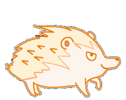 Hedgehog Kanagawa Sticker