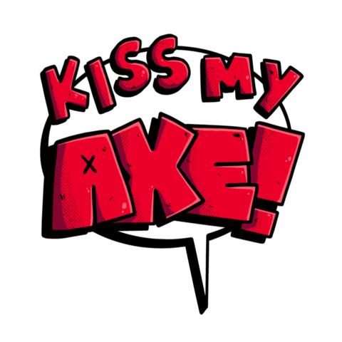 Kiss My Ass Art Sticker by Tribe Gaming