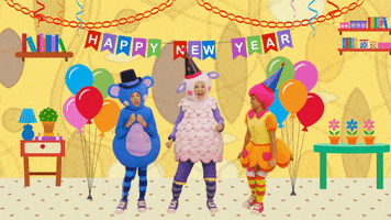 Happy New Year Wow GIF by Mother Goose Club
