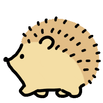 Hedgehog 手書き Sticker by kupaberu
