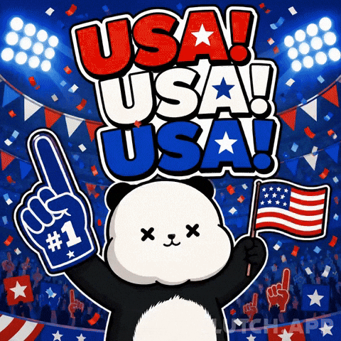 Independence Day Celebration GIF by Kanpai Pandas