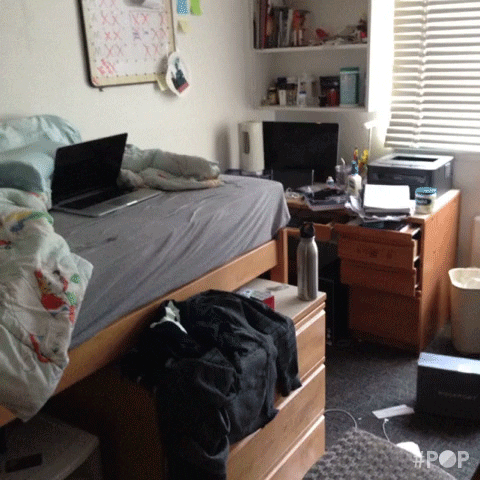dorm messy room GIF by GoPop