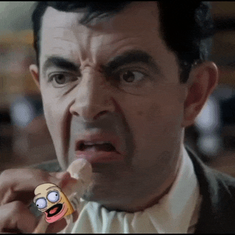 Mr Bean Eating GIF by shremps