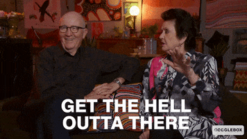 Get Out What GIF by Gogglebox Australia