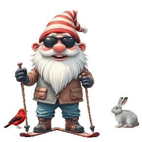 Cross Country Skiing Winter Sticker