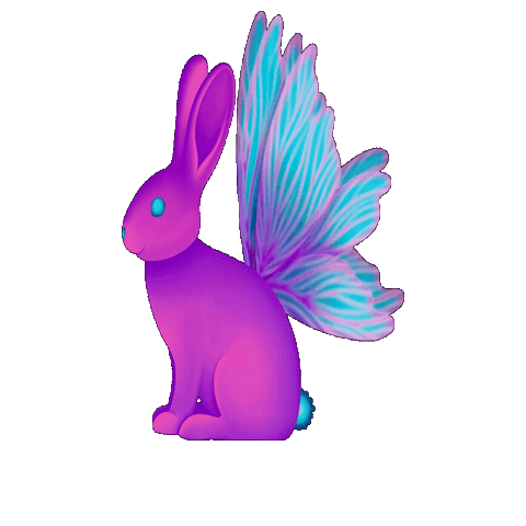 Art Bunny Sticker by Deep Space Violet