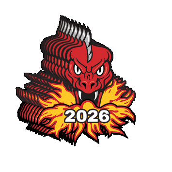 Red Dragon Spring Sticker by SUNY Oneonta