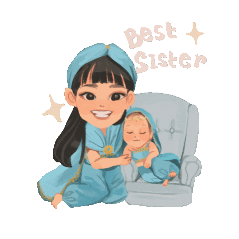 Sister Daughter Sticker by Rafhi Dominic