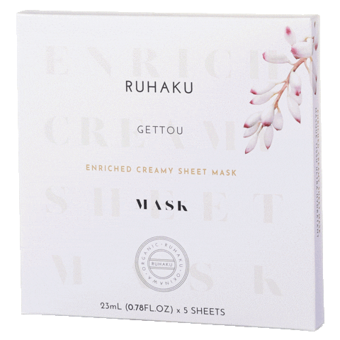 RUHAKU organic pack sheetmask スキンケア GIF