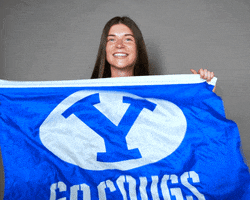 Celebration Flag GIF by BYU Cougars