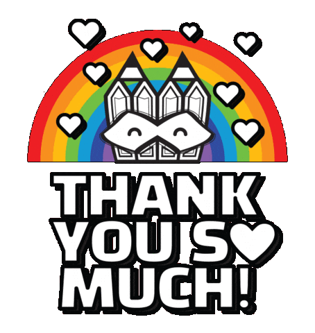 Thank U Love Sticker by Stamatia Alexaki