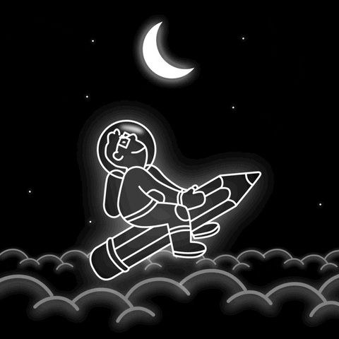 Drawing Astronaut GIF